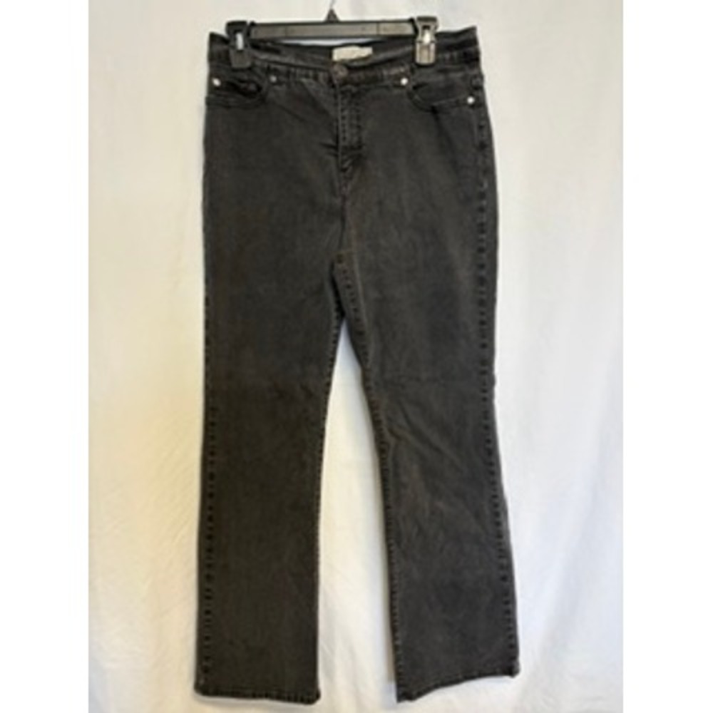 Levis Strauss Gold Label Womens Jeans 14 Medium Black Straight Leg Stretch Denim